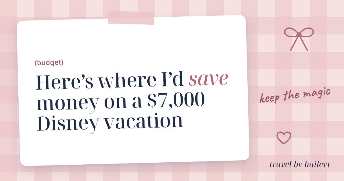 Featured blog thumbnail: Here's Where I'd Save Money on a $7,000 Disney Vacation