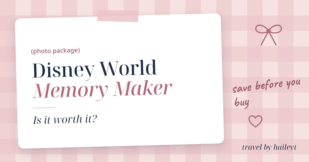 Disney World Memory Maker value guide
